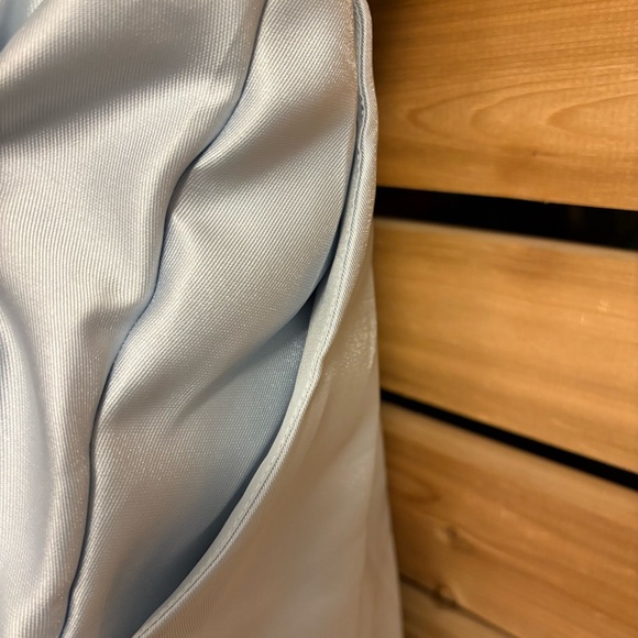 NWT Alfred Sung Satin Twill Mist Cap Sleeve Light Blue Dress Dessy Bridesmaid - Picture 10 of 11